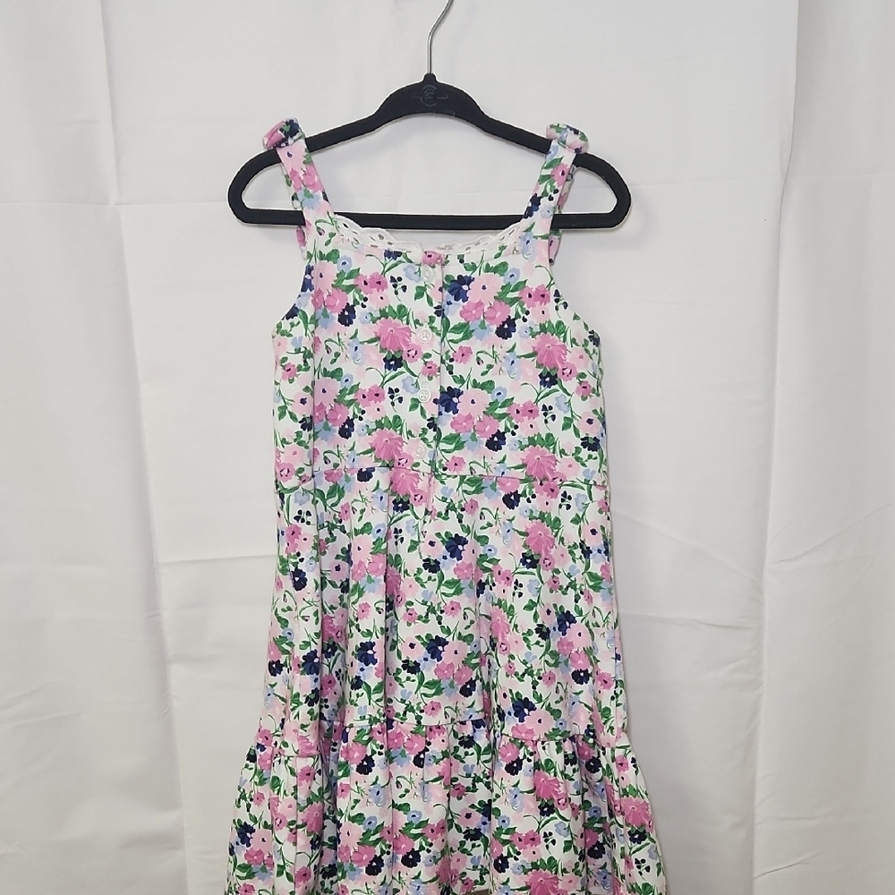 Janie and Jack Pink and Blue Floral Dress - Picture 3 of 6